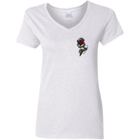 Red Rose V-Neck T-Shirt